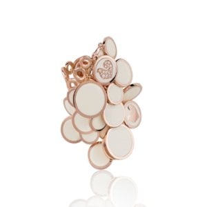 Paillettes Cascade Ring In White Enamel