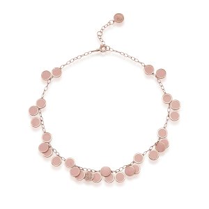 Paillettes Choker Necklace In Pink Enamel