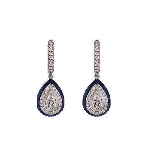 18K White Gold Joyful Earrings in Spinel