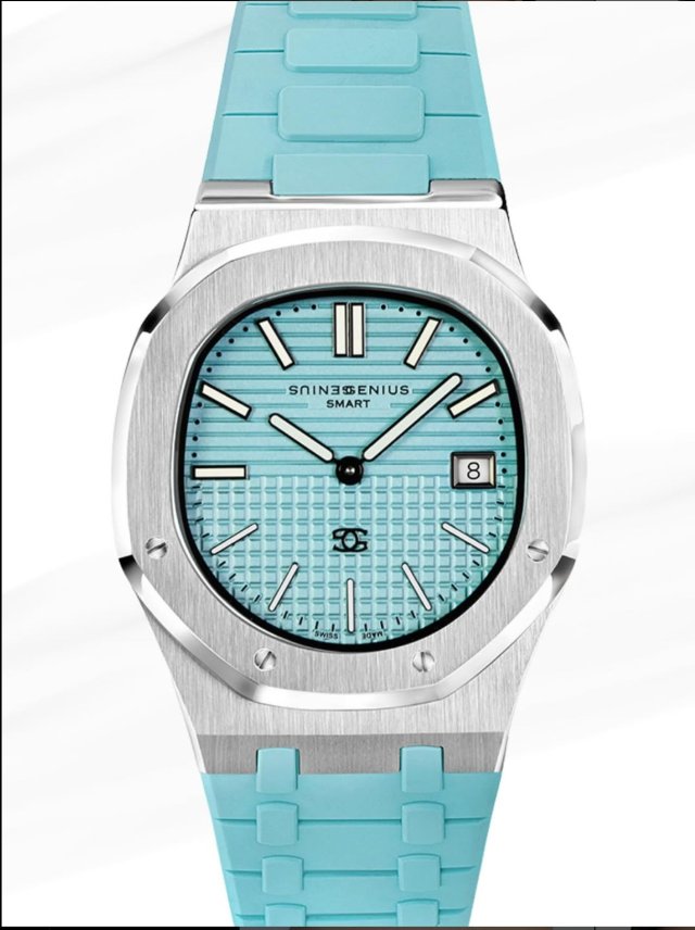 Now at Istana –
 Smart 39 “Greece”
Sleek, sporty, and Swiss-powered. This 39mm timepiece features surgical-grade steel, a turquoise rubber strap, and a 5-year battery life. Finished with sapphire crystal and water-resistant to 50m. Backed by an 8-year international warranty. 

#istana #genius #watches #watchenthusiast #vintagewatches #dubai #geniuswatchesofficial